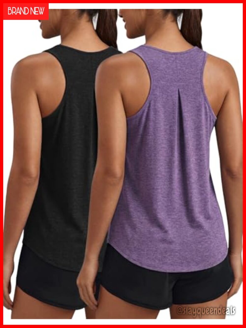 Racerback Workout Tank Top Loose Fit Quick Dry Athletic Gym Yoga Top